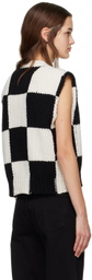 FRAME White & Black Checkered Vest