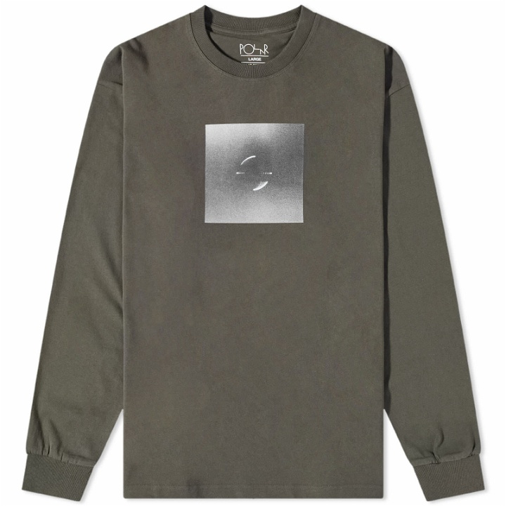 Photo: Polar Skate Co. Men's Magnetic Field Long Sleeve T-Shirt in Dirty Black