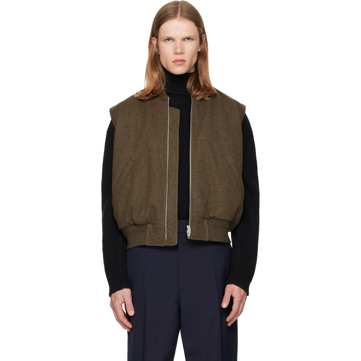 Jil Sander: Brown Sport Vest | SSENSE