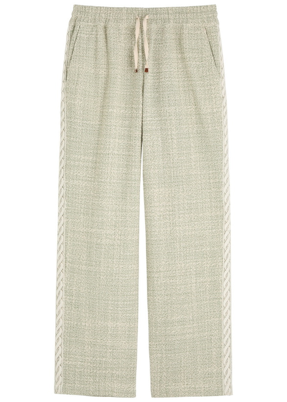 Photo: DRÔLE DE Monsieur Straight-leg Tweed Trousers Light Green