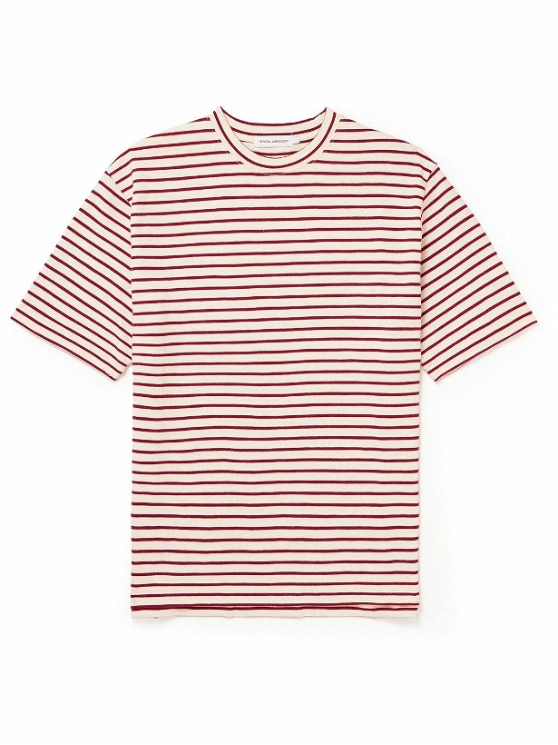 Photo: GENERAL ADMISSION - Striped Slub Cotton T-Shirt - Neutrals