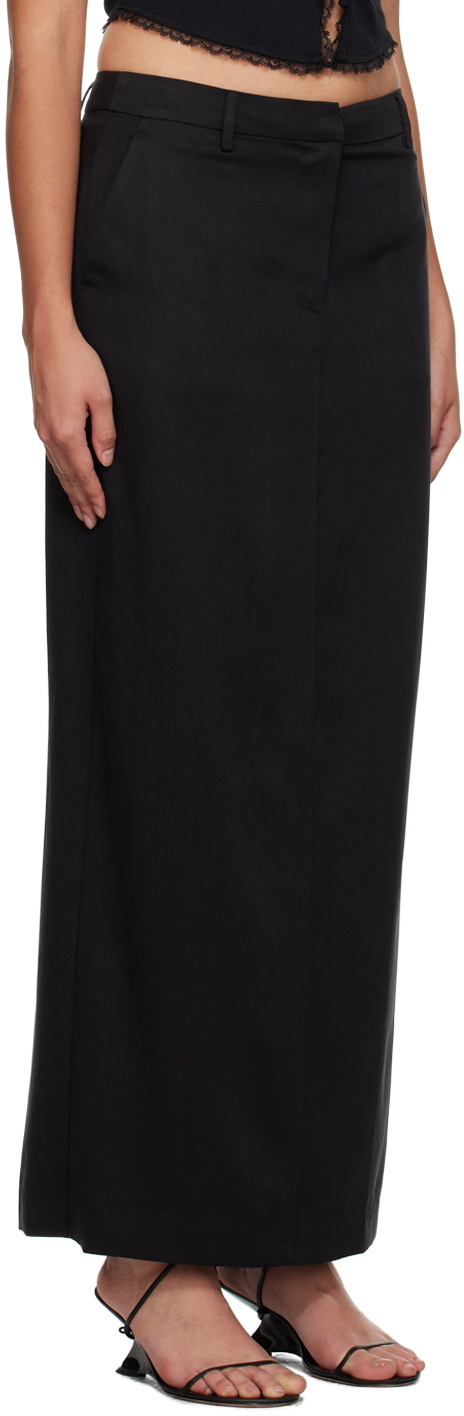 Reformation Black Cairo Maxi Skirt
