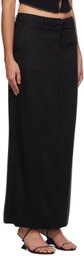Reformation Black Cairo Maxi Skirt