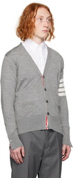 Thom Browne Gray 4-Bar Cardigan