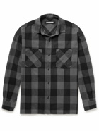 Neighborhood - Checked Brushed Cotton-Flannel Shirt - Gray