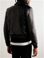 Nili Lotan - Burton Leather Bomber Jacket - Black