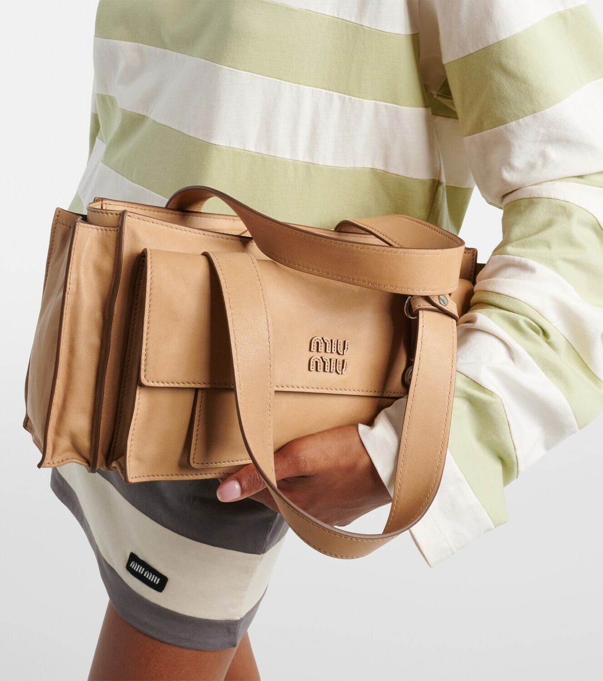 Miu Miu Utilitaire leather shoulder bag