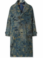 KAPITAL - Boro Cavalier Distressed Cotton and Linen-Blend Jacket - Blue
