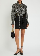 Chloe Polka dot Silk Blouse Black
