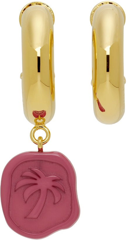 Photo: Palm Angels Gold Mismatched Seal Earrings