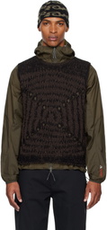 ROA Black & Brown Vortex Crewneck Vest