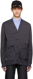 Junya Watanabe Gray Patchwork Cardigan