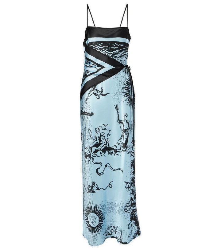 Photo: SIR Dreamwood scarf-detail silk maxi dress