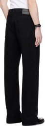 McQueen Black Wide-Leg Jeans