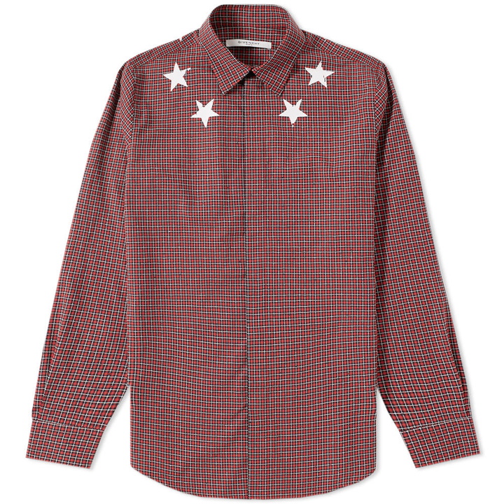 Photo: Givenchy Star Check Shirt Red