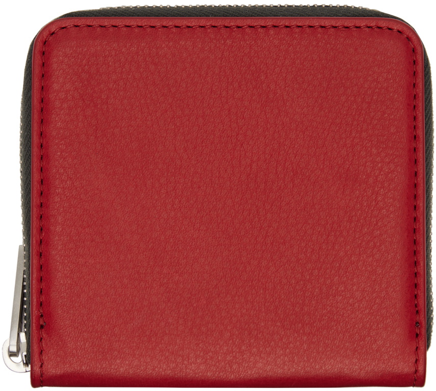 Rick Owens Red Zipped Wallet Rick Owens