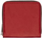 Rick Owens Red Zipped Wallet