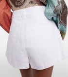 Frame The Structural pleated denim shorts