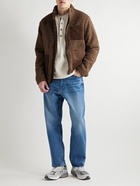 Onia - Corduroy-Trimmed Sherpa Shirt Jacket - Brown