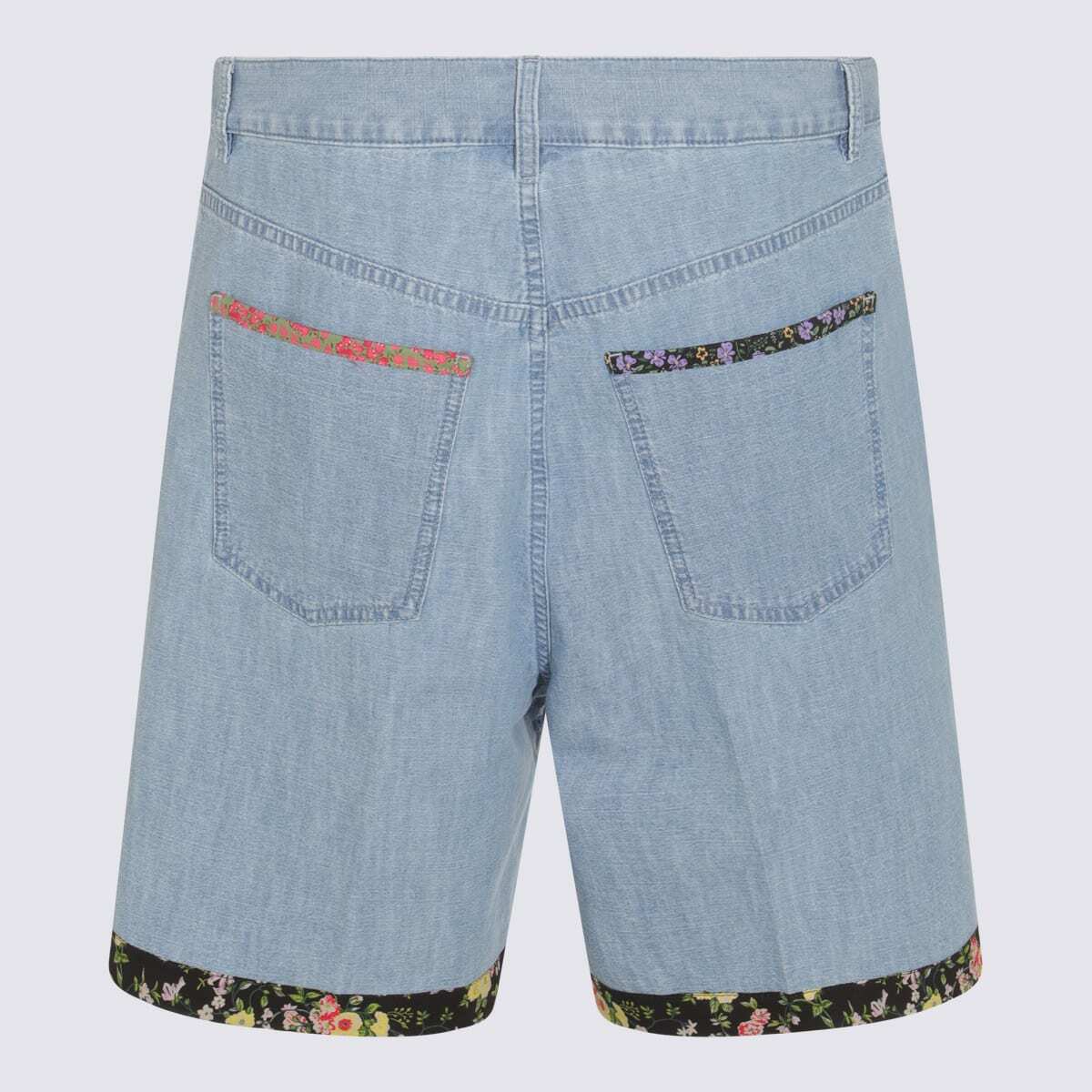 Valentino Light Blue Cotton Shorts