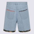 Valentino Light Blue Cotton Shorts