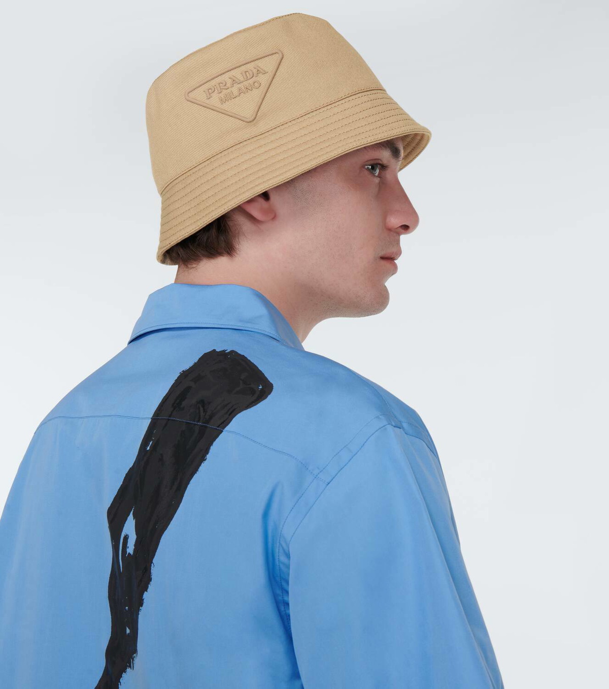 Prada Logo cotton bucket hat Prada