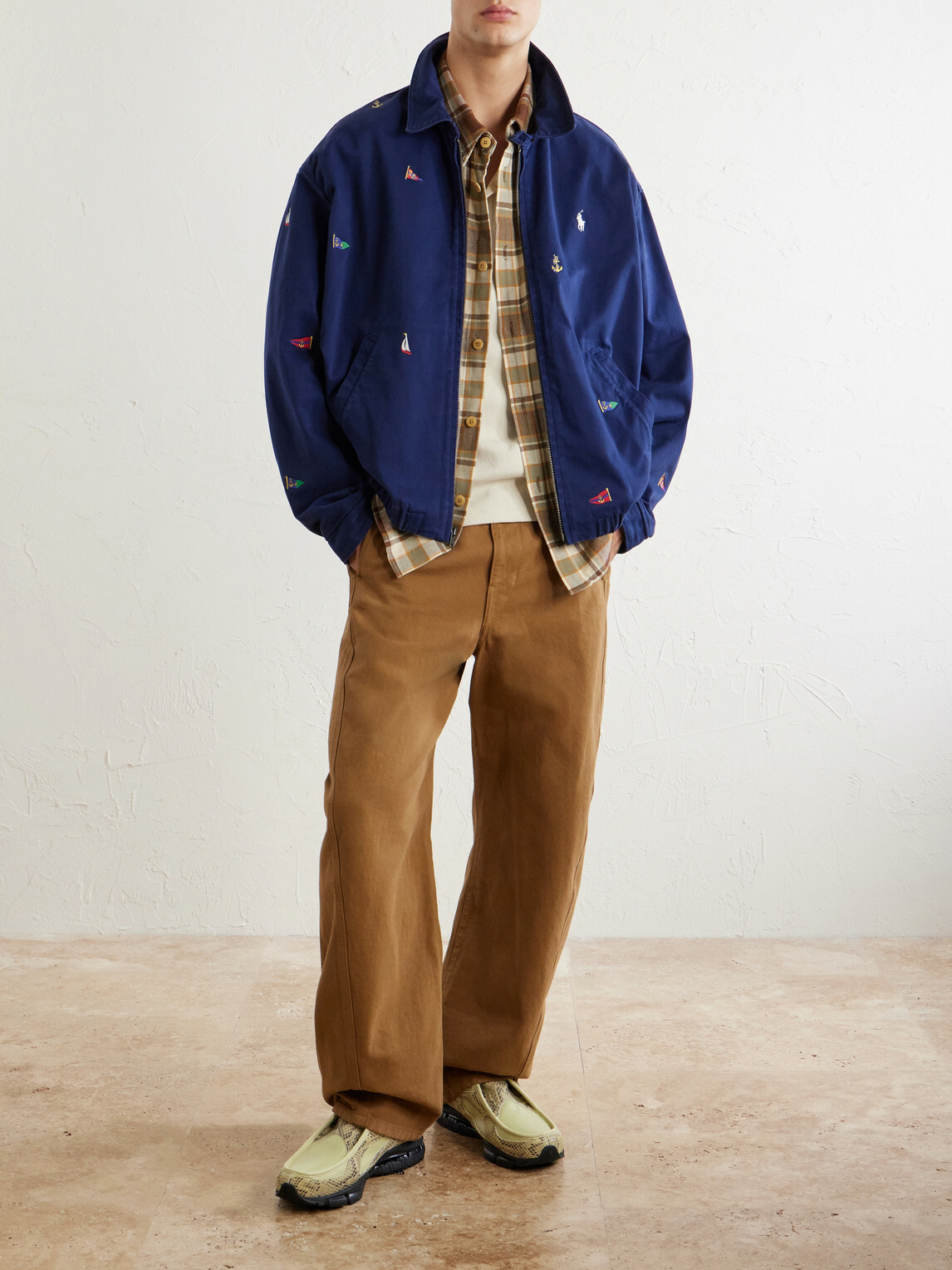 Polo Ralph Lauren - Logo-Embroidered Cotton-Twill Blouson Jacket - Blue
