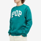 Pop Trading Company Men's Arch Logo Crew Sweat in Bayberry