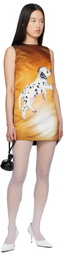 Ashley Williams Yellow & Black Printed Minidress