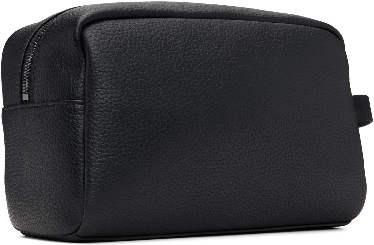Hugo Black Polished Logo Wash Pouch