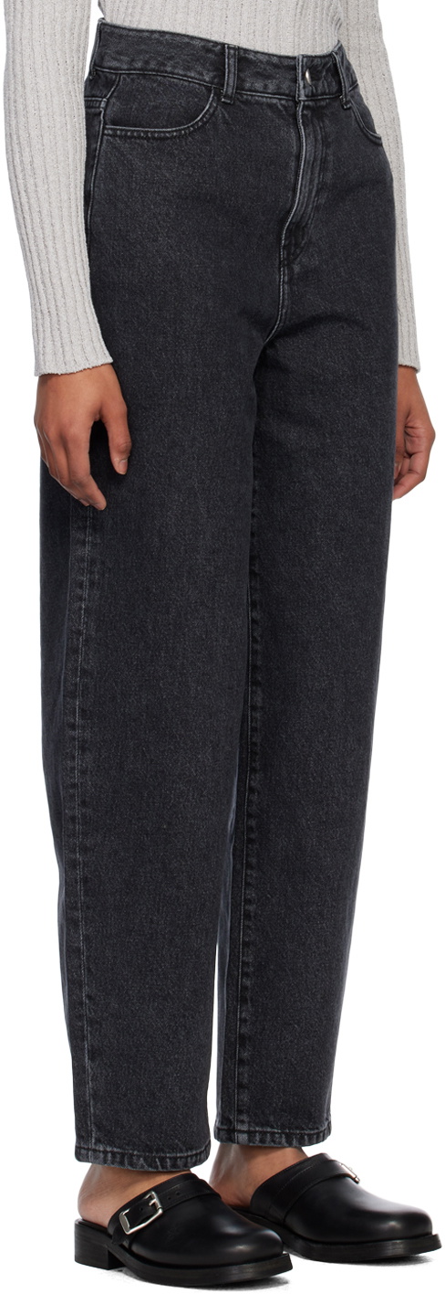 AMOMENTO Black Tapered Jeans