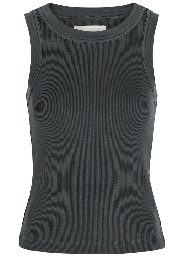 Photo: Citizens OF Humanity Isabel Ribbed Cotton-blend Tank Dark Grey