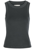 Citizens OF Humanity Isabel Ribbed Cotton-blend Tank Dark Grey