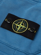 Stone Island - Straight-Leg Logo-Appliquéd Cotton-Jersey Drawstring Shorts - Blue