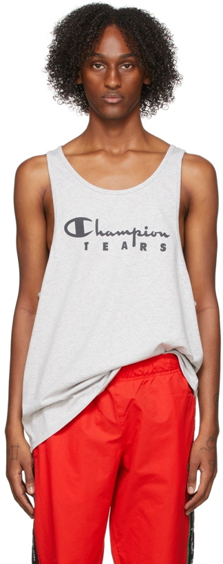 Photo: Denim Tears Grey Champion Edition Cotton Tank Top