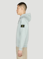 Stone Island - Compass Patch Hooded Sweatshirt in Light Blue