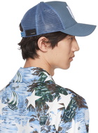 AMIRI Blue M.A. Logo Trucker Cap