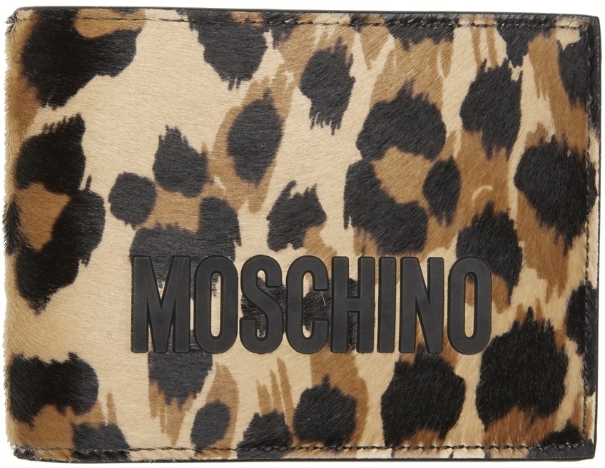 Photo: Moschino Beige Pony Logo Bifold Wallet