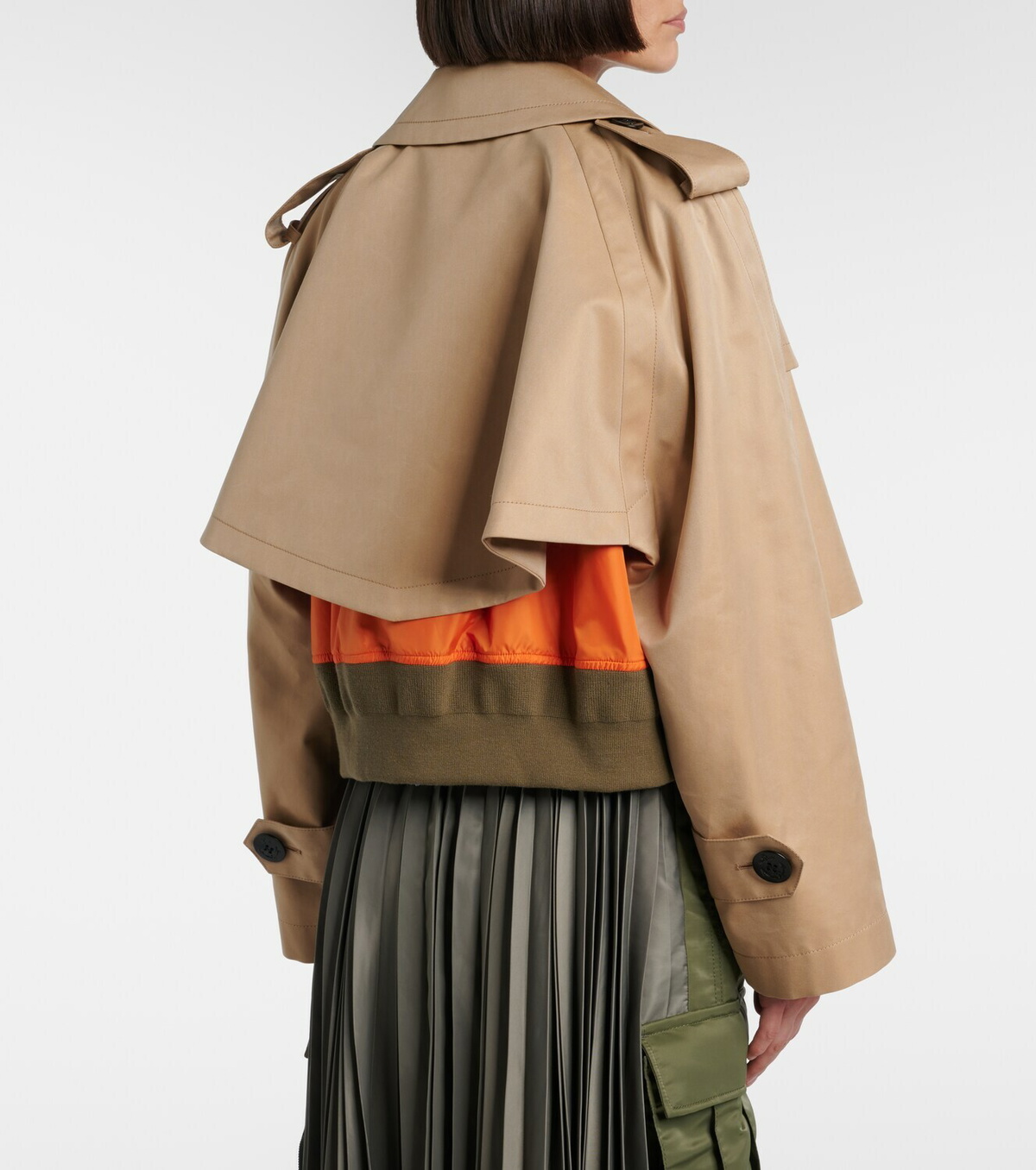Sacai Padded cotton-blend bomber jacket