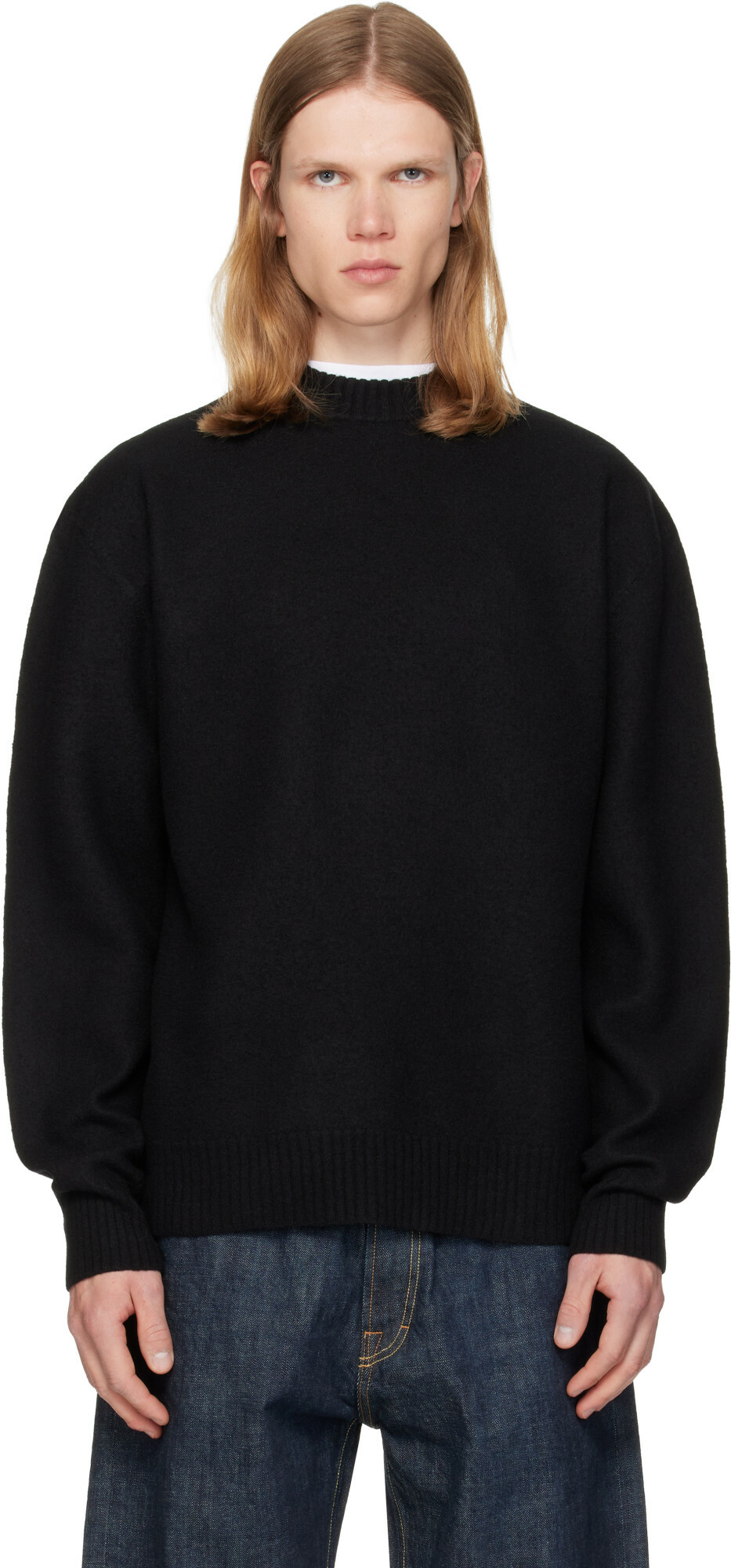 Jil Sander Black Wool Sweater
