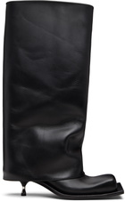 FIDAN NOVRUZOVA Black Tall Iman Kitten Heel Boots