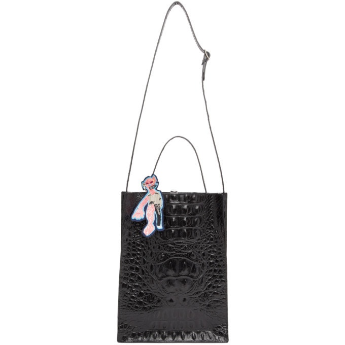 Our Legacy Black Croc Sub Tote Bag Our Legacy