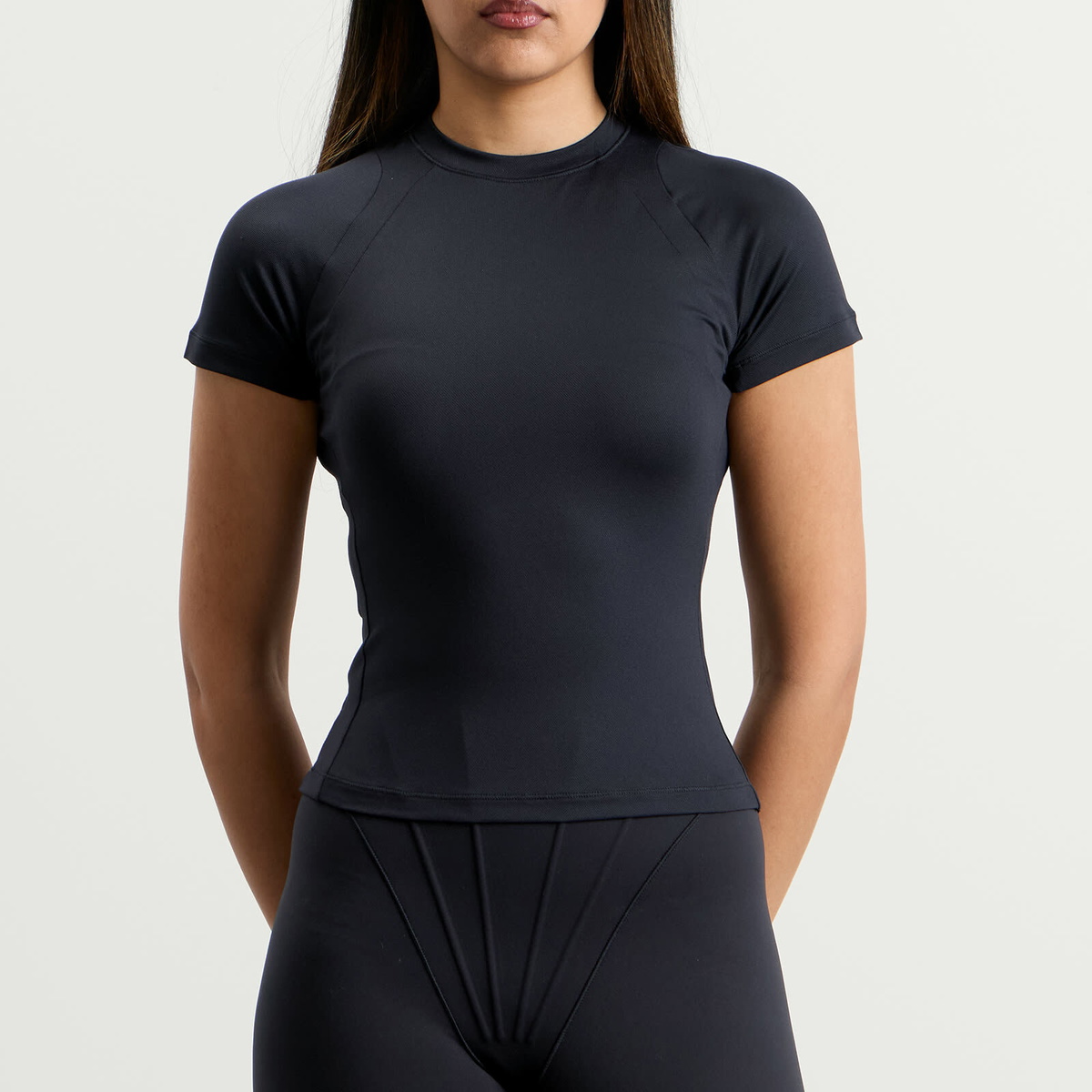 Nike Women's x SKIMS Airy Baby T-Shirt in Obsidian