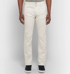 Incotex - Slim-Fit Stretch-Denim Jeans - White