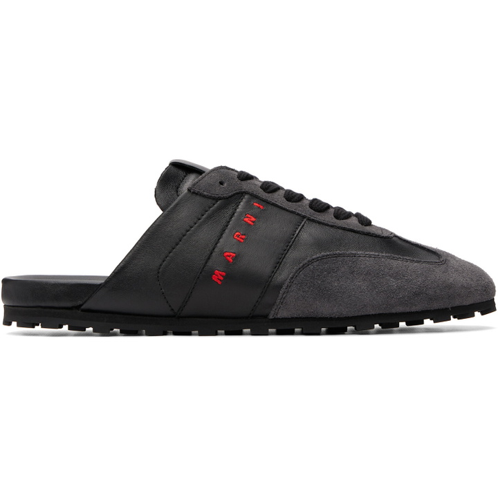 Photo: Marni Black Softy Soccer Slip-on Sneakers