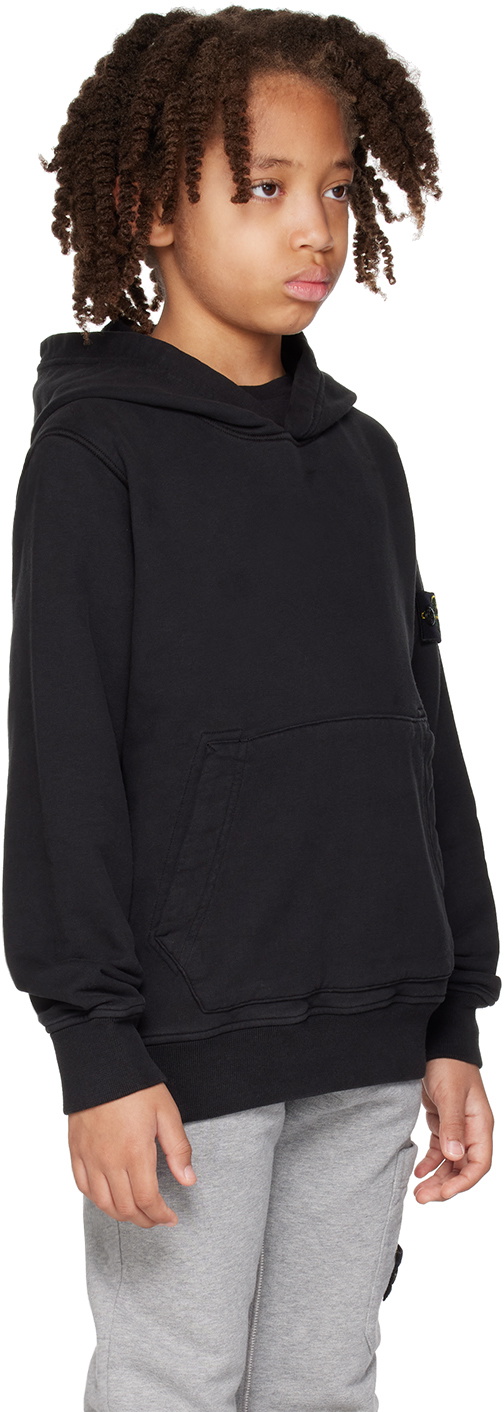 Stone Island Junior Kids Black 61620 Hoodie