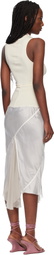 Rick Owens Off-White Temple Sliced Midi Dress
