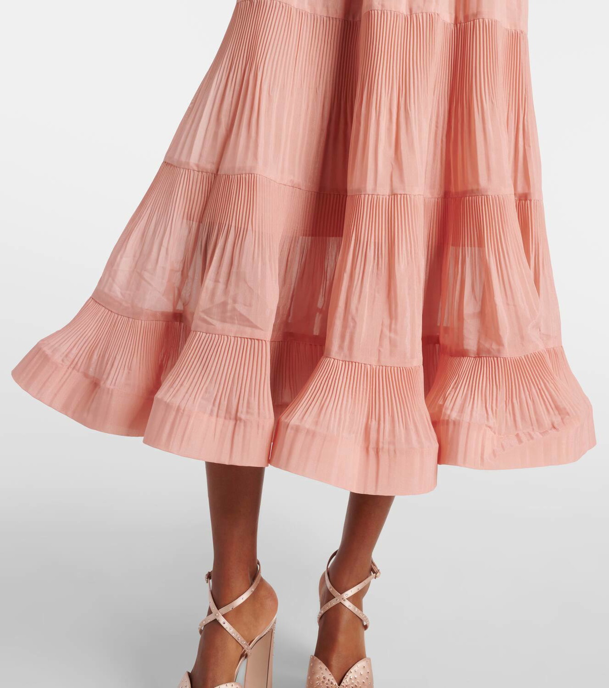 関税・送料込み【国内発送】ZIMMERMANN Pleated Midi ワンピース Zimmermann Sunray Pleat Midi Dress | Shopbop