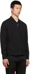 C.P. Company Black Gabardine Zipped Shirt