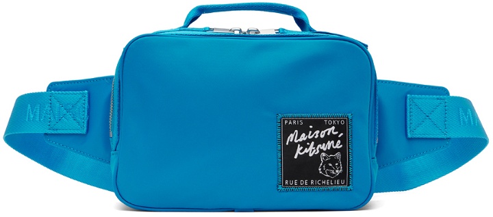Photo: Maison Kitsuné Blue 'The Traveller' Bag